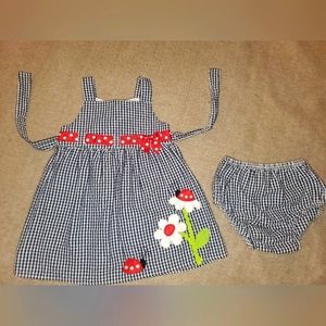 Lady bug baby dress set